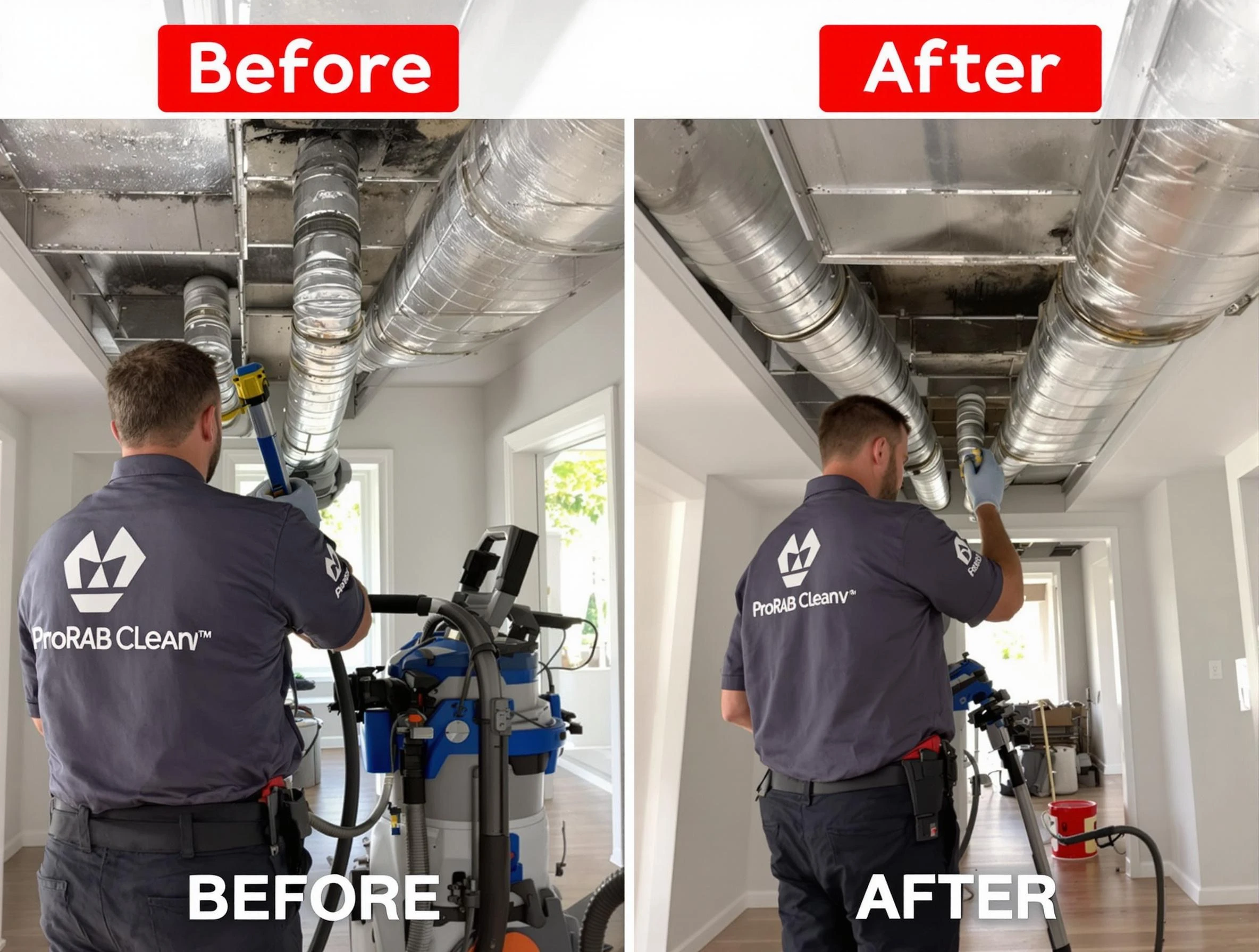 Watertown Town Air Duct Cleaning expert performing thorough residential duct cleaning in a Watertown Town home